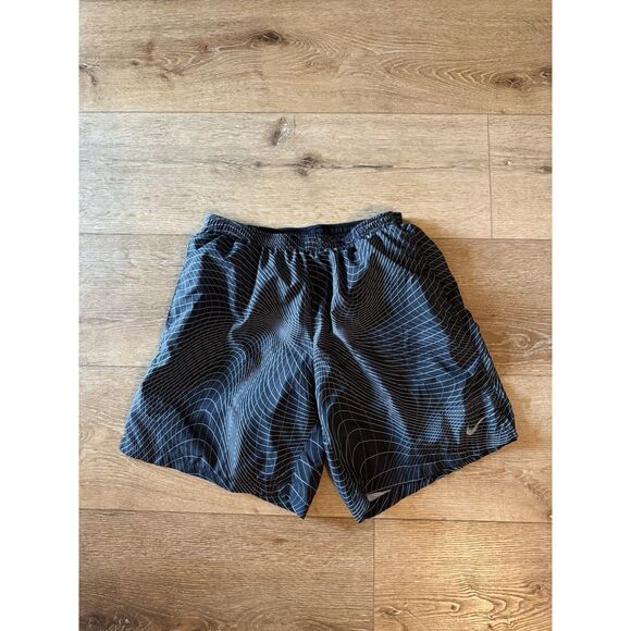 Nike Mens Black Running Shorts w/ Lining Size Large Dri-fit - Picture 1 of 3